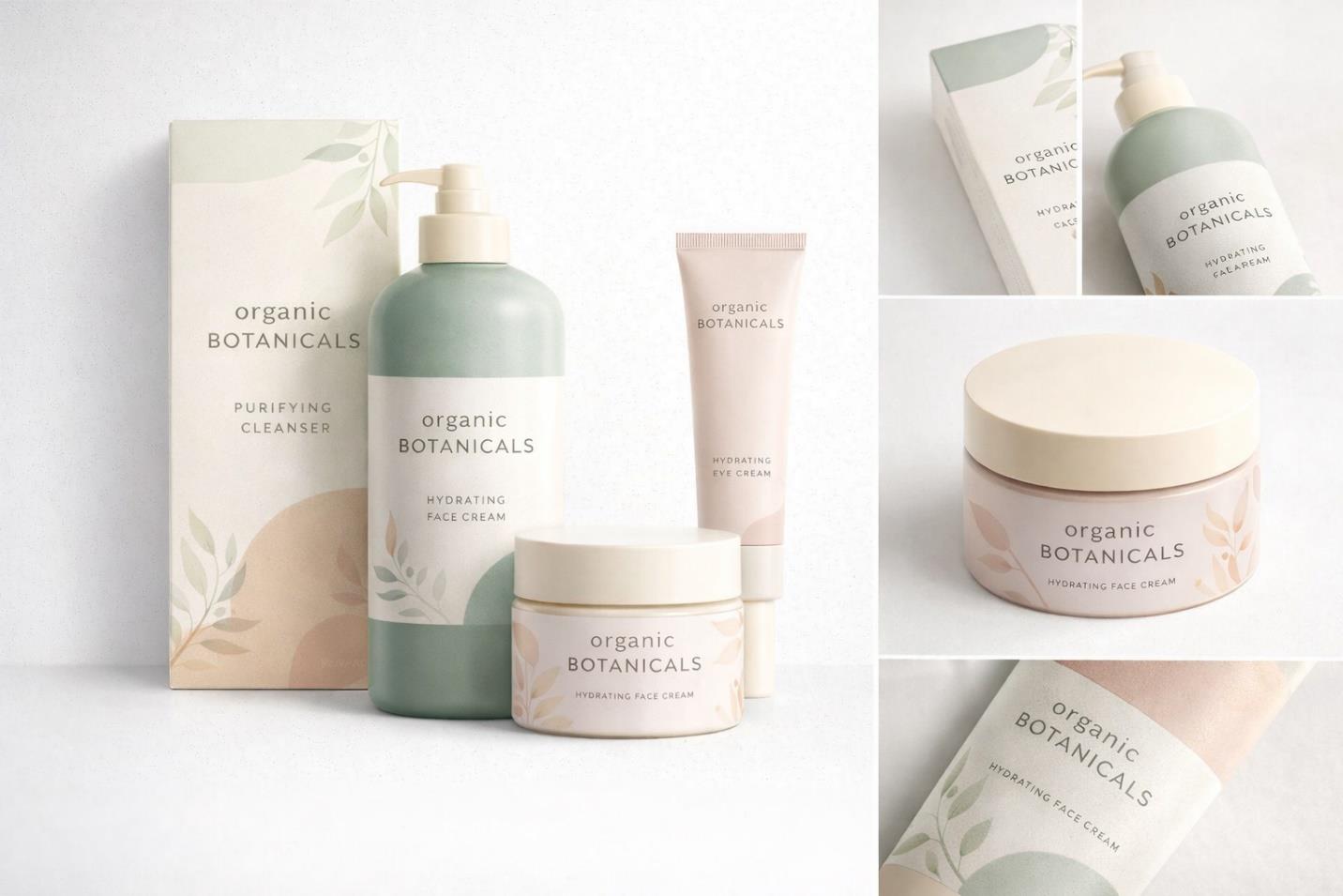 Organic Botanicals – Clean Skincare Packaging System — packaging system by Lucky's Digitals