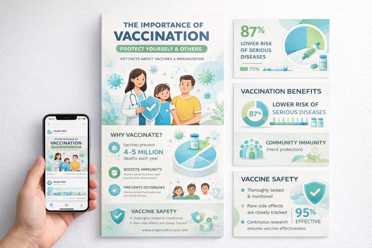 Vaccination Awareness – Public Health Infographic Campaign — public health infographic by Lucky's Digitals